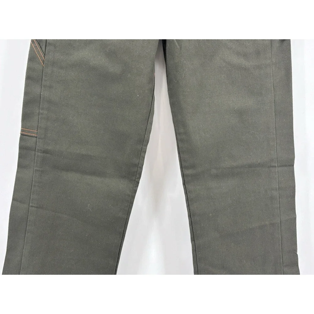 Vintage Ely Mens Buckle Back Jeans Dark Green Denim 26x32 Retro Cinch Back